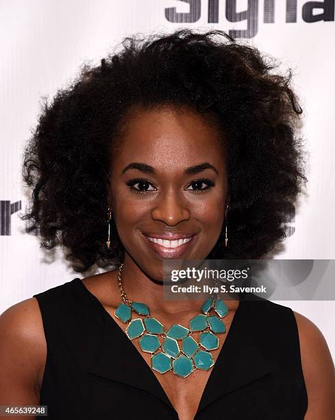 Actress Kristolyn Lloyd attends "The Liquid Plane" Opening Night Party at Signature Theatre Company's The Pershing Square Signature Center on March...