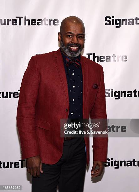 Actor Lance Roberts attends "The Liquid Plane" Opening Night Party at Signature Theatre Company's The Pershing Square Signature Center on March 8,...