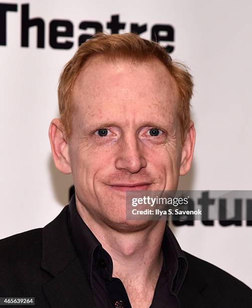 Actor Scott Shepherd attends "The Liquid Plane" Opening Night Party at Signature Theatre Company's The Pershing Square Signature Center on March 8,...