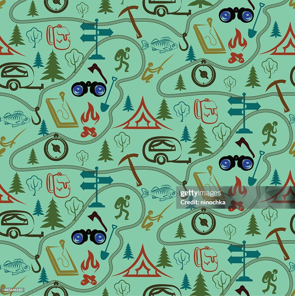 Camp Pattern Types Camping Pattern High-Res Vector Graphic - Getty Images