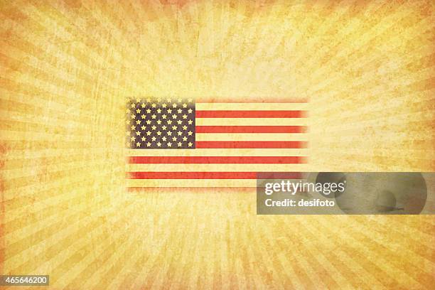 grunge sunburst background with usa flag - grunge stars and stripes stock illustrations