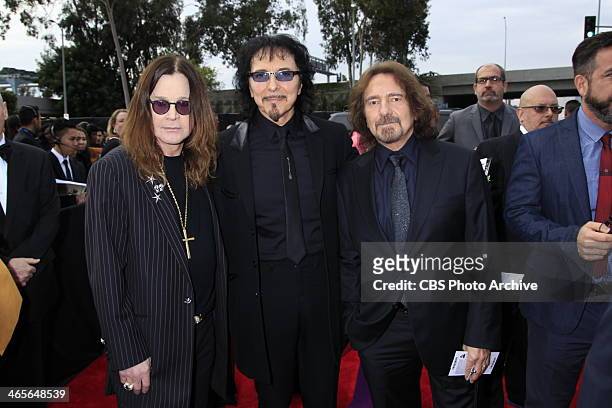 Black Sabbath arrive on the Red Carpet during THE 56TH ANNUAL GRAMMY AWARDS music industry's premier event takes place Sunday, Jan. 26 at STAPLES...