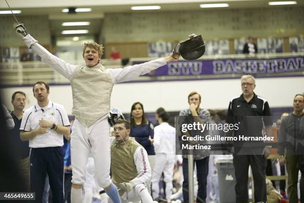 Adam Mathieu Columbia Adam Mathieu victorious during tournament vs Notre Dame ...