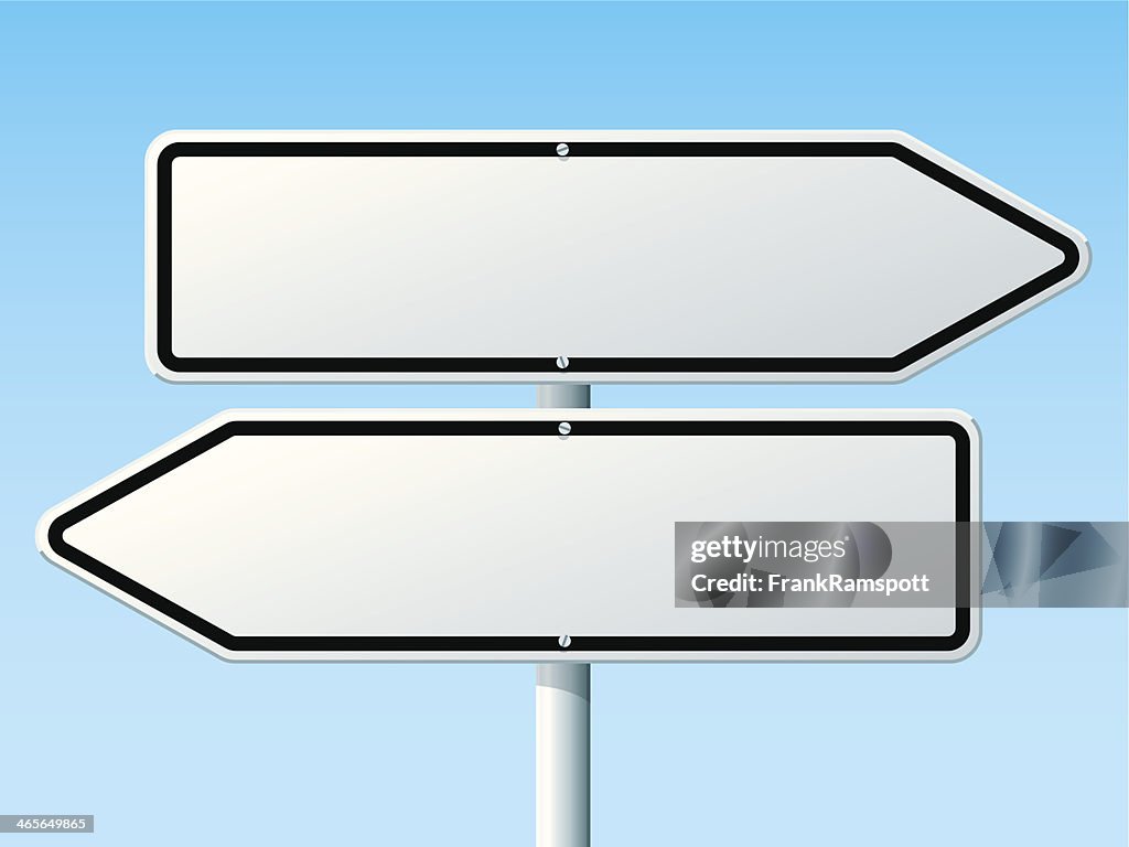 Opposite Direction Road Sign