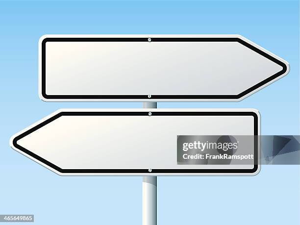 opposite direction road sign - two objects 幅插畫檔、美工圖案、卡通及圖標