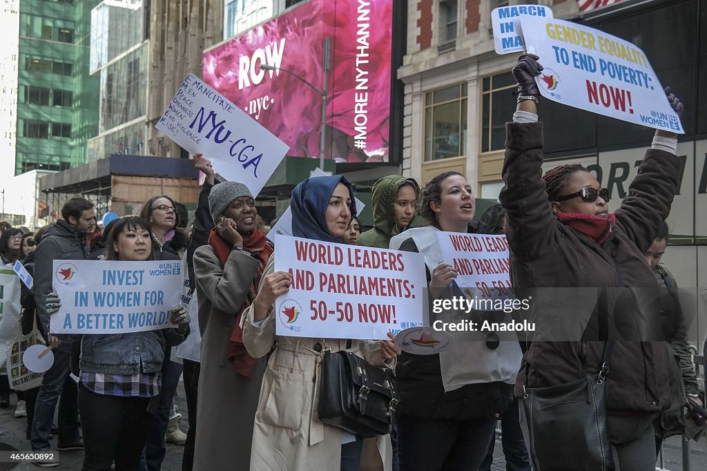 International Women's Day march in New York