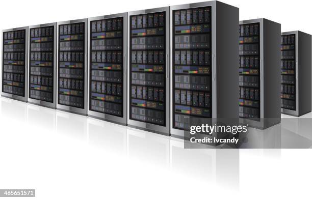 network server - cpu cabinet stock illustrations