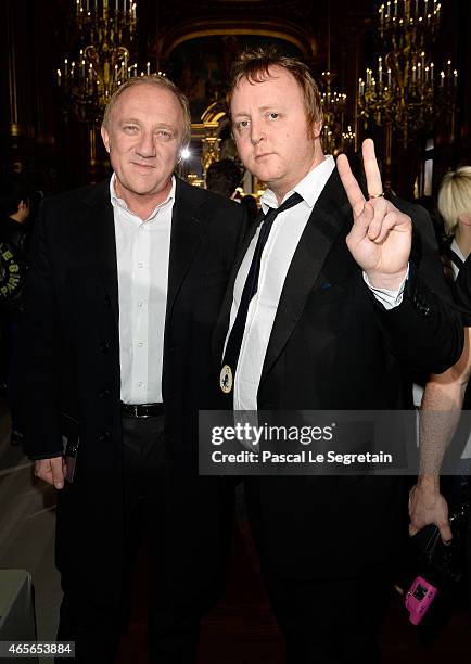 Francois-Henri Pinault and James McCartney attend the Stella McCartney show as part of the Paris Fashion Week Womenswear Fall/Winter 2015/2016 on...