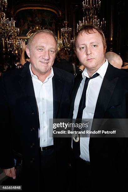 Francois Henri Pinault and James McCartney attend the Stella McCartney show as part of the Paris Fashion Week Womenswear Fall/Winter 2015/2016 on...