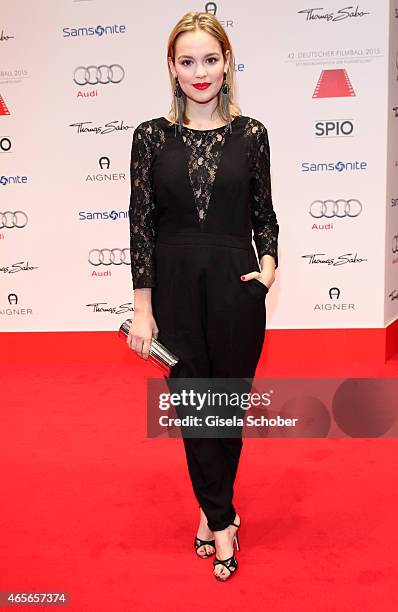 Emilia Schuele during the German Filmball 2015 at Hotel Bayerischer Hof on January 17, 2015 in Munich, Germany.