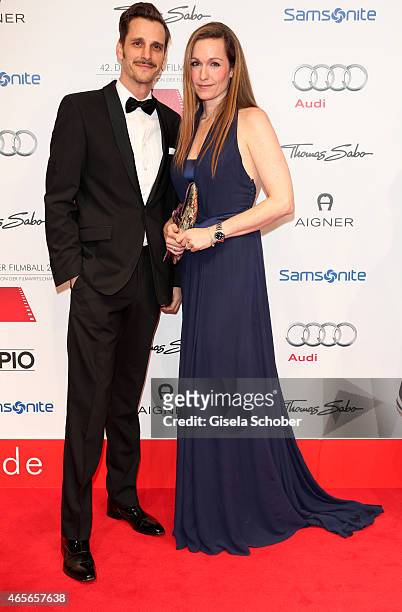 Max von Thun and his sister Gioia von Thun during the German Filmball 2015 at Hotel Bayerischer Hof on January 17, 2015 in Munich, Germany.