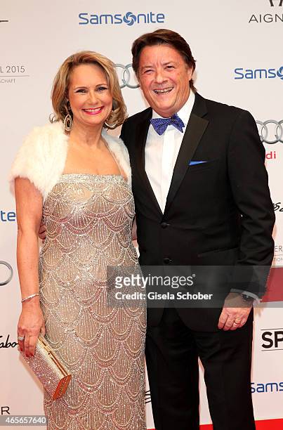 Georg Dingler and his wife Martina Dingler during the German Filmball 2015 at Hotel Bayerischer Hof on January 17, 2015 in Munich, Germany.