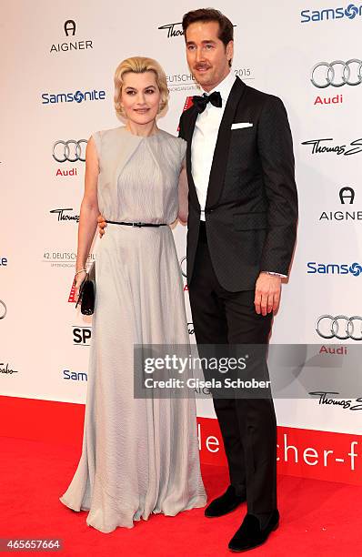 Krimhild Siegel and Joern Oppermann during the German Filmball 2015 at Hotel Bayerischer Hof on January 17, 2015 in Munich, Germany.