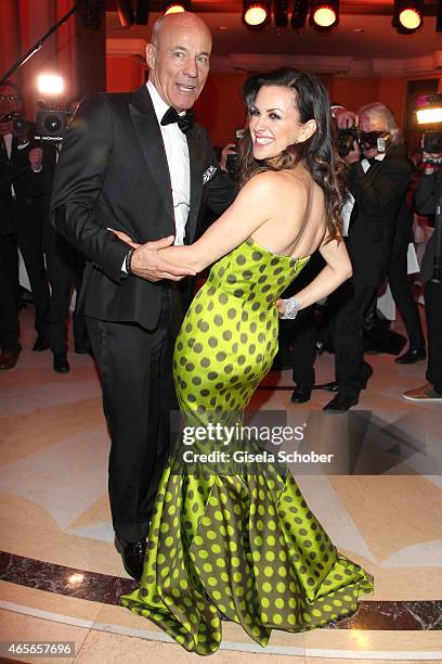 Heiner Lauterbach and his wife Viktoria Lauterbach during the German Filmball 2015 at Hotel Bayerischer Hof on January 17, 2015 in Munich, Germany.