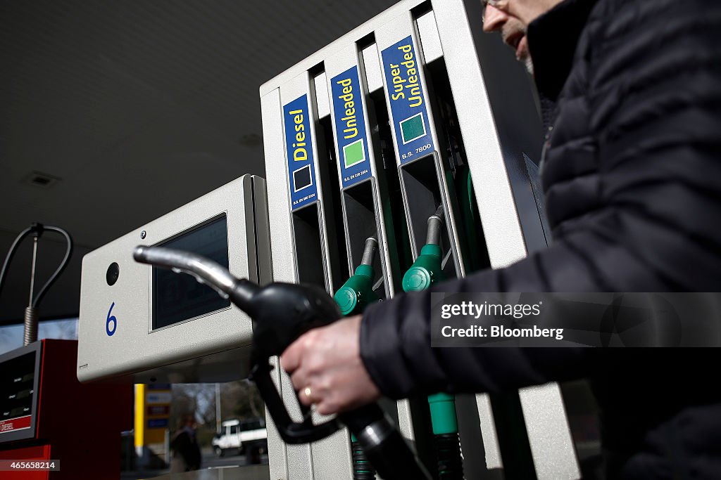 Gasoline And Diesel Fuel Delivery At A Jet Petrol Station