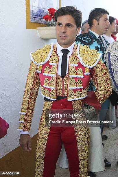 Francisco Rivera waits to perform during his return to bullfighting at Olivenza Fair on March 8, 2015 in Olivenza, Spain.