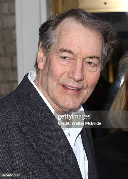 Charlie Rose attends the Broadway Opening Night Performance of 'The Audience' at The Gerald Schoendeld Theatre on March 8, 2015 in New York City.
