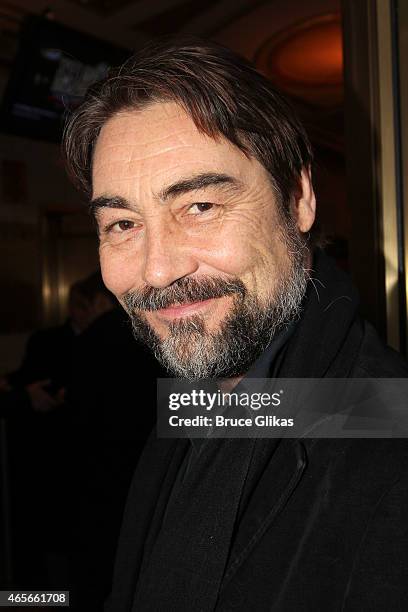 Nathaniel Parker poses at the Opening Night of "The Audience" on Broadway at The Gerald Schoenfeld Theatre on March 8, 2015 in New York City.