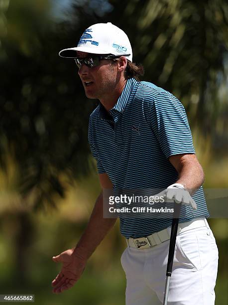 Will MacKenzie prepares to play his shot form the second tee during the final round of the Puerto Rico Open presented by Banco Popular on March 8,...