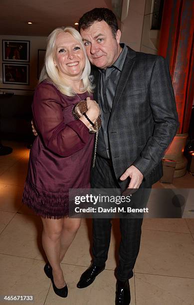 Kerensa Jane Bunce and Paul Ross attend the 2013 Costa Book of the Year Awards at Quaglinos on January 28, 2014 in London, England.