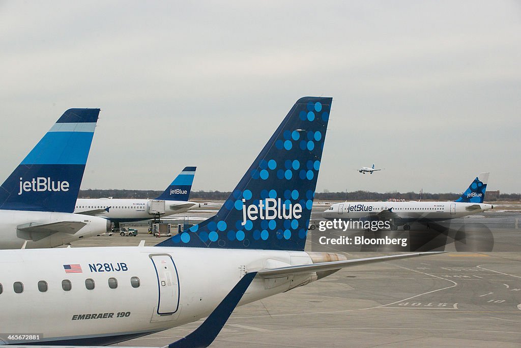 Operations At JetBlue Airways Corp.'s Terminal 5 Ahead of Earnings Figures