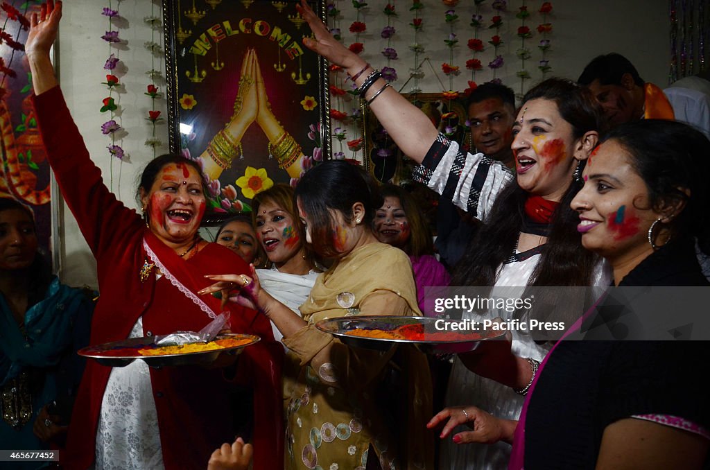 Pakistani Hindu community gather in Krishna Temple to take a...