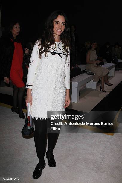 Clotilde de Kersauson attends the Giambattista Valli show as part of the Paris Fashion Week Womenswear Fall/Winter 2015/2016 on March 9, 2015 in...