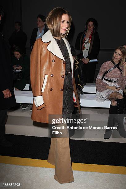 Olivia Palermo attends the Giambattista Valli show as part of the Paris Fashion Week Womenswear Fall/Winter 2015/2016 on March 9, 2015 in Paris,...