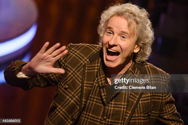 Thomas Gottschalk attends the taping of 'Back To School - Gottschalks grosses Klassentreffen' Show on January 28, 2014 in Berlin, Germany.