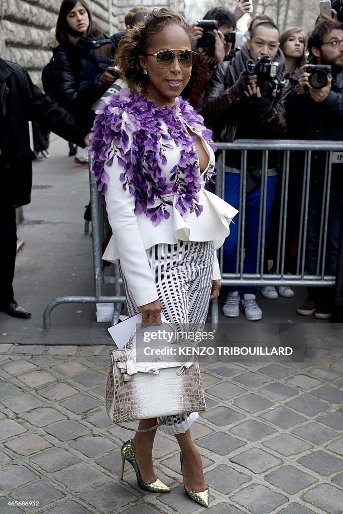 Marjorie Harvey arrives before Hermes 2015-2016 Fall/Winter Photo  d'actualité - Getty Images