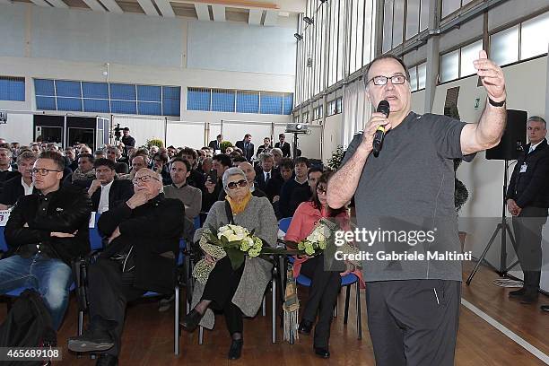 Marcelo Bielsa manager of Olympique de Marseille during the "Panchina D'oro season 2013-2014" on March 9, 2015 in Florence, Italy.