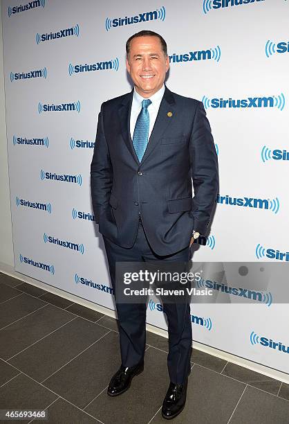 Philip Levine, Mayor of Miami Beach, FL visits SiriusXM Studios on March 9, 2015 in New York City.