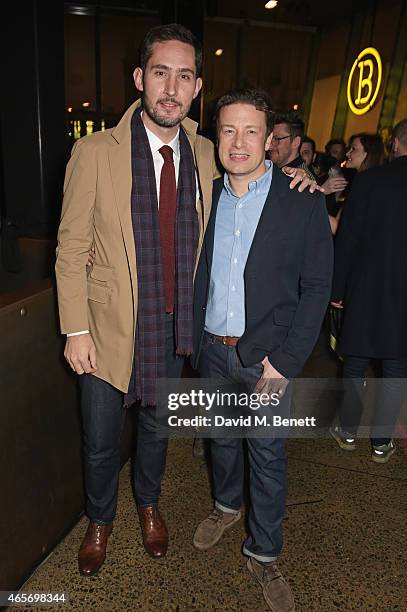 Instagram's Kevin Systrom and Jamie Oliver host their second annual private party, taking place at Barbecoa on March 9, 2015 in London, England.