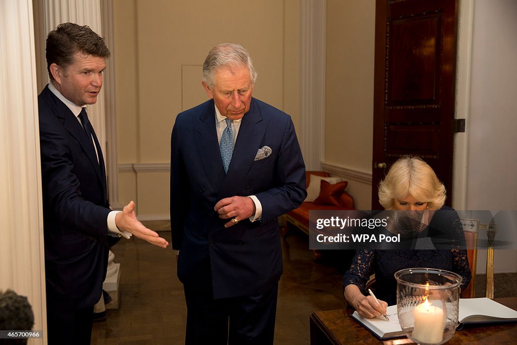 The Prince Of Wales And Duchess Of Cornwall Attend Reception At Winfield House Ahead Of Visit To The USA
