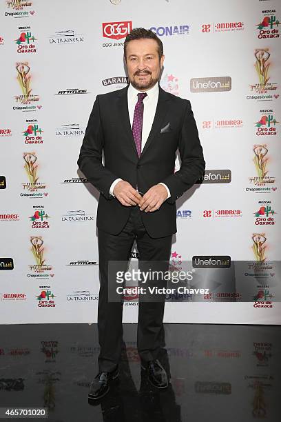 Arturo Peniche arrives at Premios TV y Novelas 2015 at Televisa San Angel on March 9, 2015 in Mexico City, Mexico.
