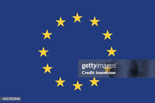 European Union flag with blue background and yellow stars European Union flag with blue background and yellow stars