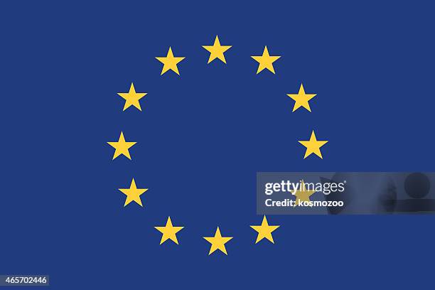 european union flag with blue background and yellow stars - national flag vector stock illustrations