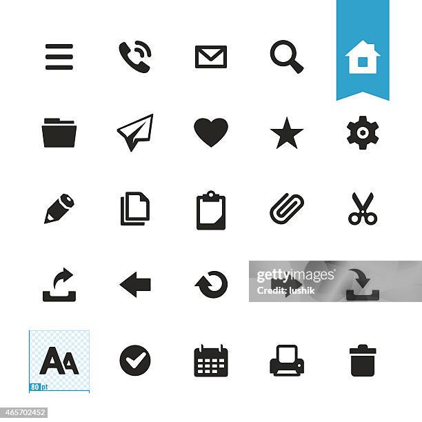 base users actions vector icons - writing copy stock illustrations