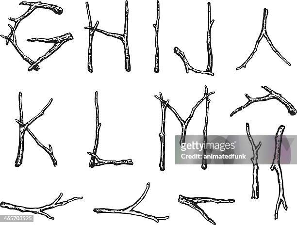 alpha twigs - twig stock illustrations