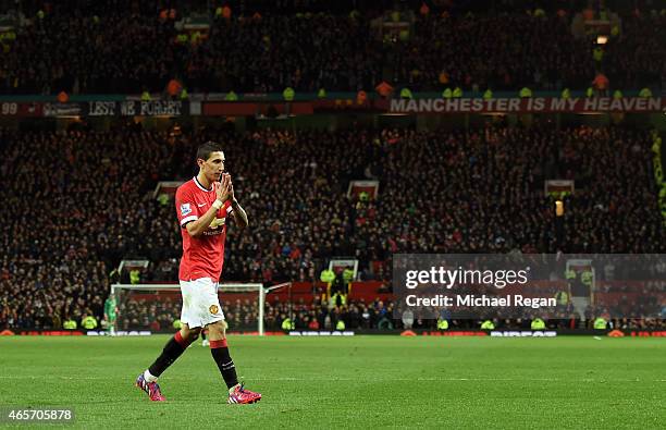 During the FA Cup Quarter Final match between Manchester United and Arsenal at Old Trafford on March 9, 2015 in Manchester, England.