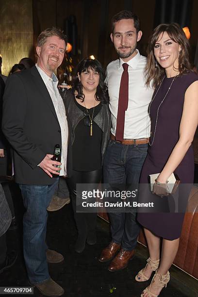 Niall Leonard, E.L. James, Kevin Systrom and Nicole Schuetz attend a party hosted by Instagram's Kevin Systrom and Jamie Oliver. This is their second...