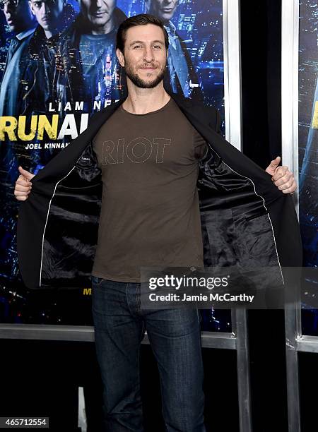 Actor Pablo Schreiber attends the "Run All Night" New York Premiere at AMC Lincoln Square Theater on March 9, 2015 in New York City.