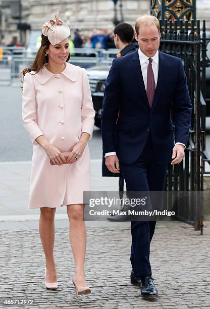 Catherine, Duchess of Cambridge and Prince William, Duke of Cambridge attend the Commonwealth Observance Service at Westminster Abbey on March 9,...