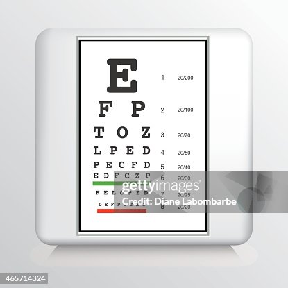 Square Icon with Eye Doctors Chart Square Icon with Eye Doctors Chart