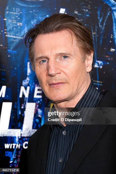 Liam Neeson attends the "Run All Night" New York Premiere at AMC Lincoln Square Theater on March 9, 2015 in New York City.