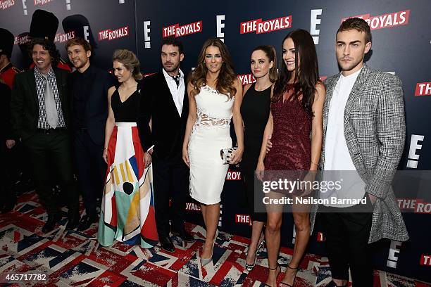 Creator, producer and writer of The Royals, Mark Schwahn and actors William Moseley, Sophie Colquhoun, Jake Maskall, Elizabeth Hurley, Merritt...