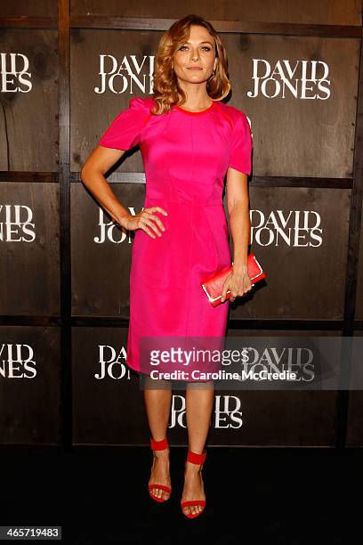 Actress Leeanna Walsman arrives at the David Jones A/W 2014 Collection Launch at the David Jones Elizabeth Street Store on January 29, 2014 in...