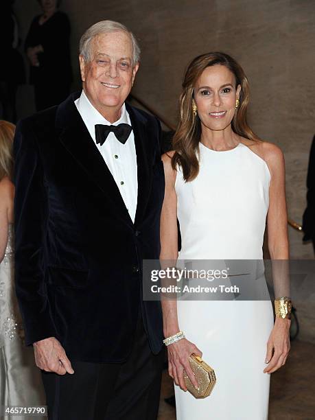 David H. Koch and Julia Flesher Koch attends the School of American Ballet 2015 Winter Ball at David H. Koch Theater at Lincoln Center on March 9,...