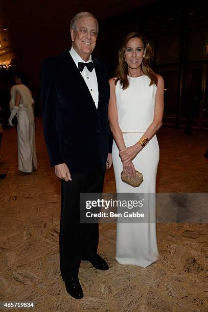 David H. Koch and Julia Koch attend The School of American Ballet 2015 Winter Ball at David H. Koch Theater at Lincoln Center on March 9, 2015 in New...