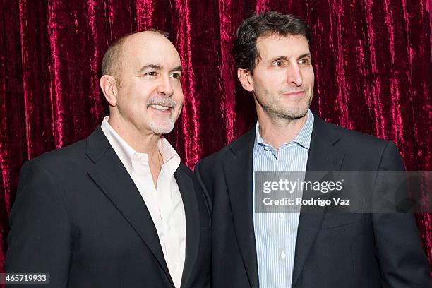 Writers Terence Winter and Billy Ray attend the 2014 Writers Guild Awards annual Beyond Words panel event at Writers Guild Theater on January 28,...